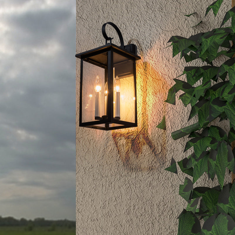 Maxax Outdoor Wall Lantern with Dusk to Dawn 