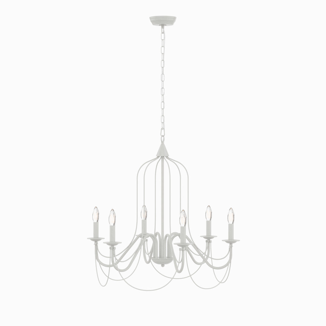 Maxax 6 - Light Candle Style Classic Chandelier #MX19085-6BK-P