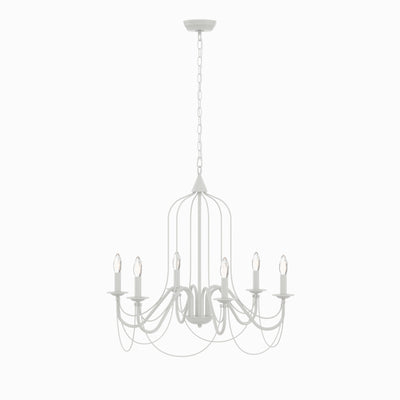 Maxax 6 - Light Candle Style Classic Chandelier #MX19085-6BK-P