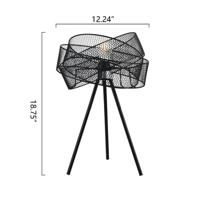 Maxax 18.75 Inch Black Tripod Floor Lamp #T501-BK