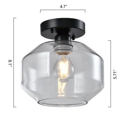 Maxax 1 Single light 7in Glass Flush Mount #D152-1B6