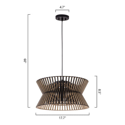 Maxax 3 - Light Dimmable Drum Chandelier #19203-3BWG