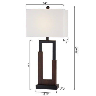 30in Table Lamp Set With USB