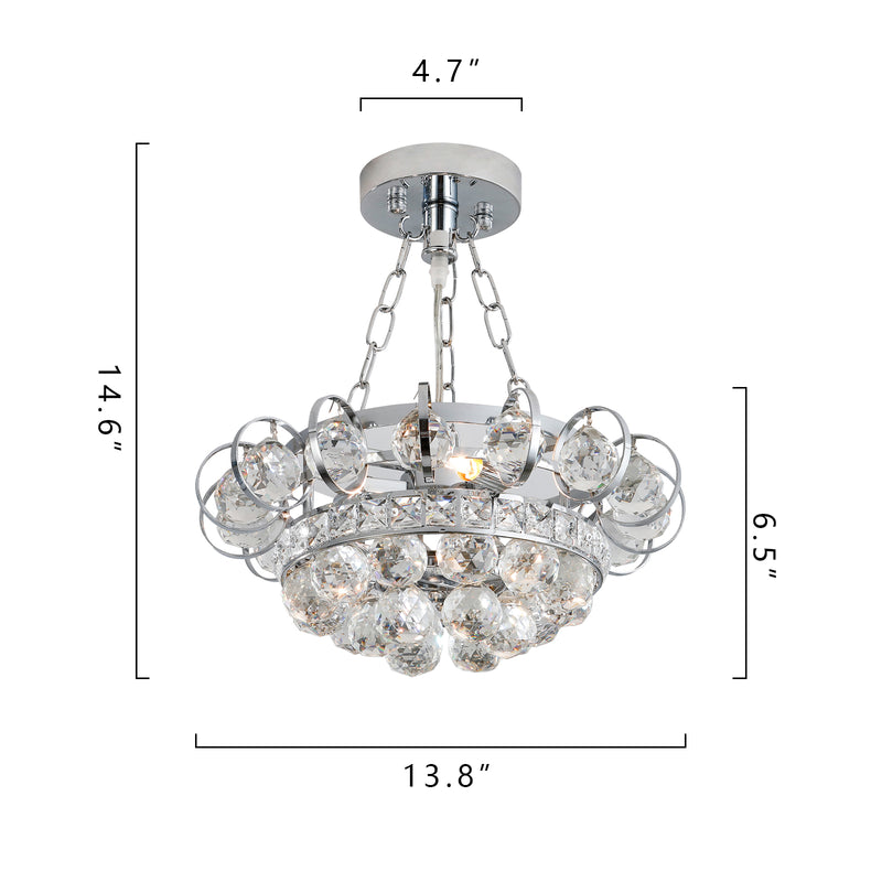 Maxax 3 - Light Unique / Statement Tiered Traditional Crystal Chandelier 