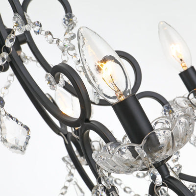 Maxax 5 -Light Candle Classic/Traditional Chandelier with Crystal Accent #MX19040-5-P
