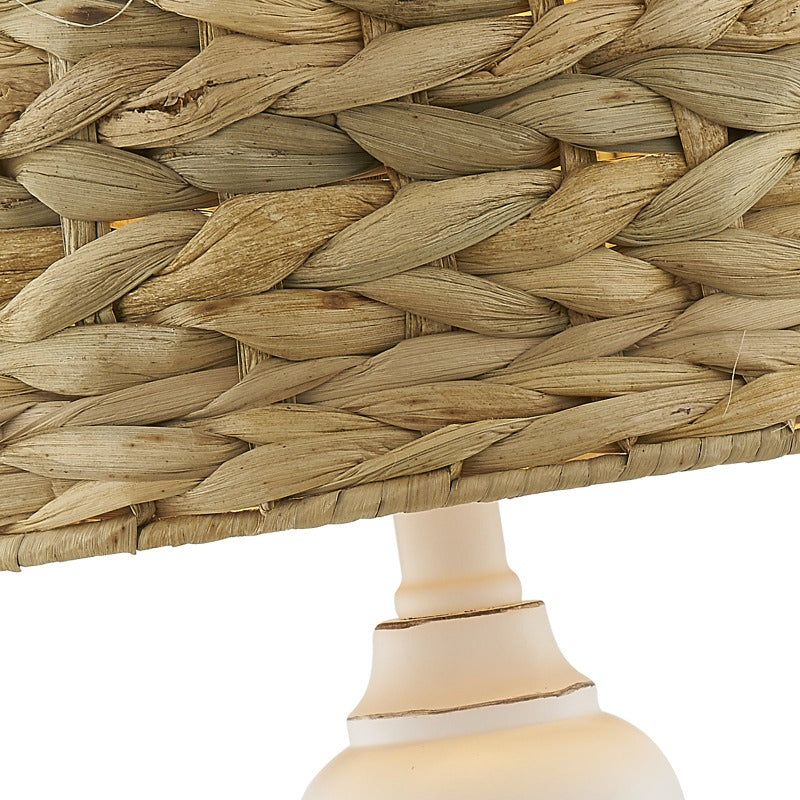 Maxax Coastal Rustic White Modern Table Lamp (Set of 2) 