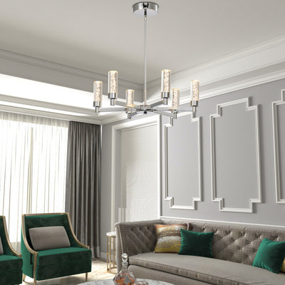 Maxax 6 - Light Traditional Chandelier With Wrought Iron Accents #MX2008-P6