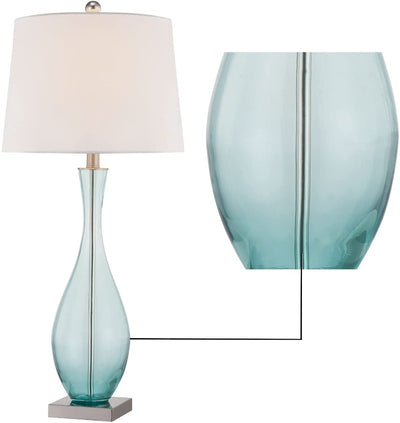 Maxax Table Lamps Set of 2 with USB Glass 31 Inches#T55