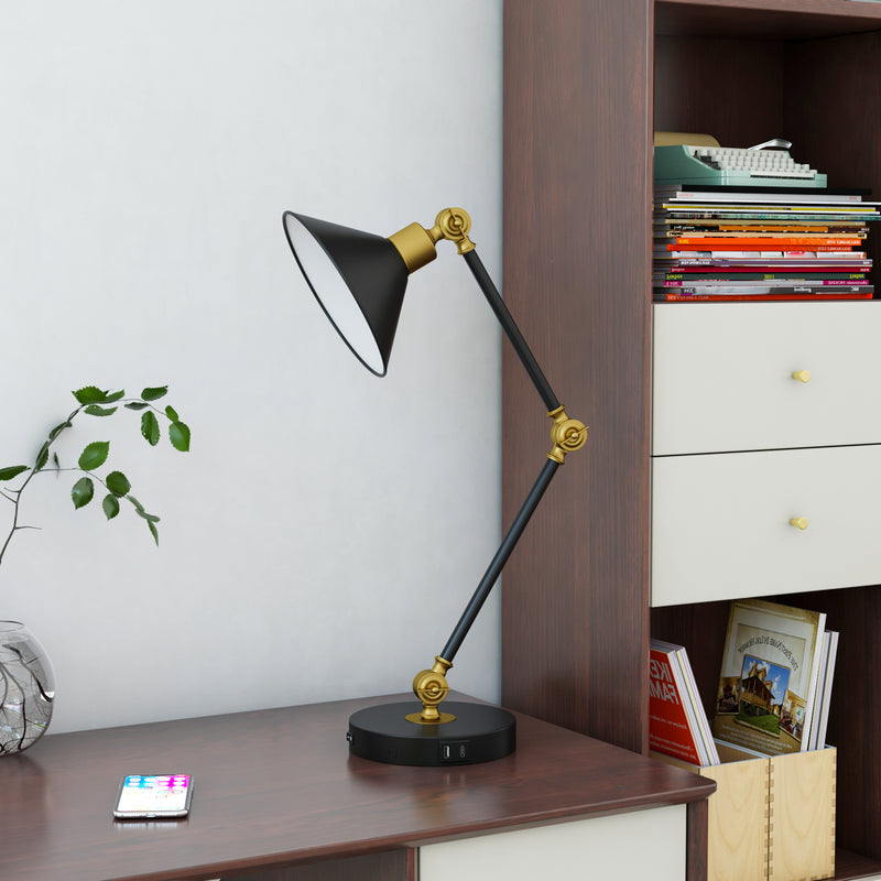 Maxax Adjustable Metal USB Desk Lamp 