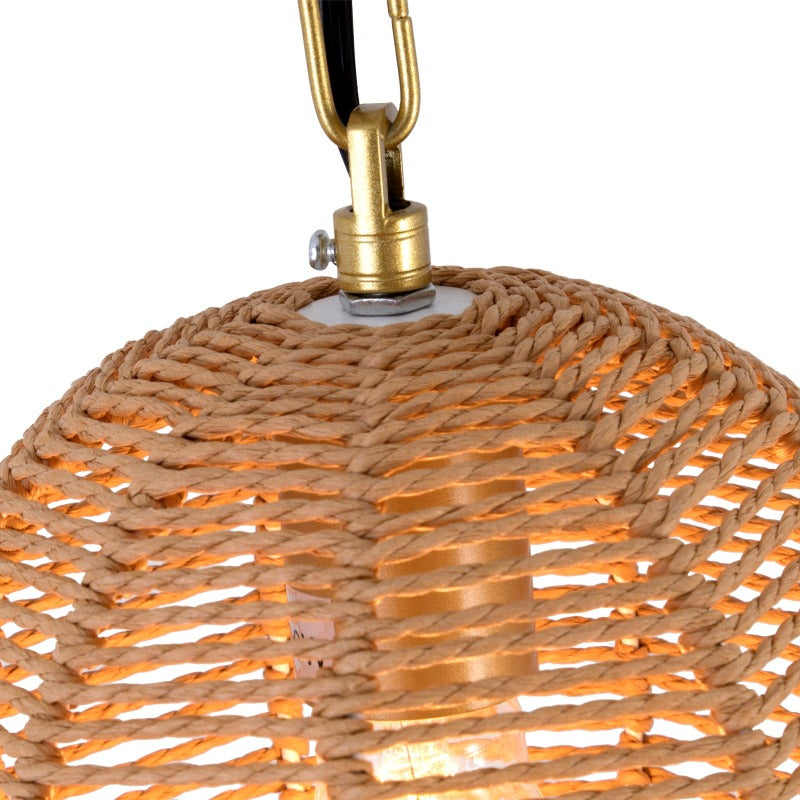 Maxax 1 - Light Single Globe Pendant with Paper Accents 