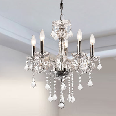 Maxax 5 - Light Candle Style Classic Crystal Chandelier #MX19051-5-P