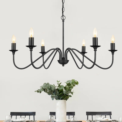6 lights candle chandelier