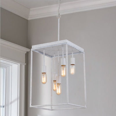 Maxax 5 - Light Square / Rectangle Chandeliers #19191-5WH