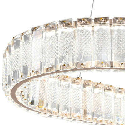 Maxax 1 - Light Unique / Statement Geometric LED Pendant with Crystal Accents #YX-26