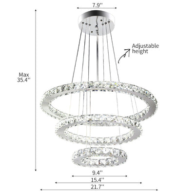 crystal ring chandelier
