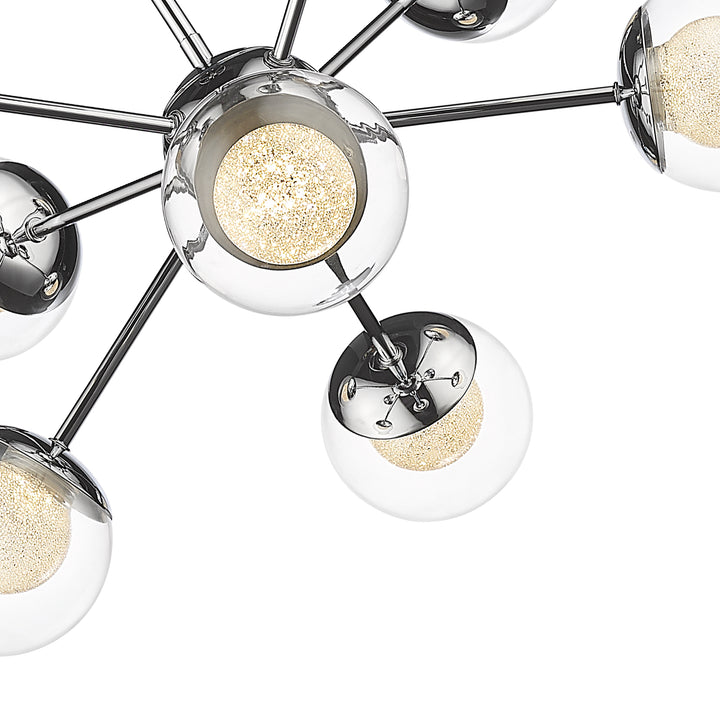 Maxax 8 - Light Sputnik Sphere Chandelier With Wrought Iron Accents #MX21014-6CH