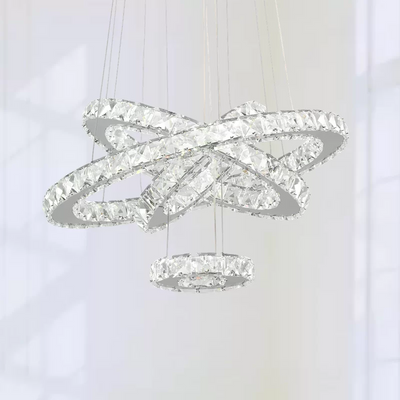 Maxax 4 - Light Unique Tiered LED Crystal Chandelier #YX-450