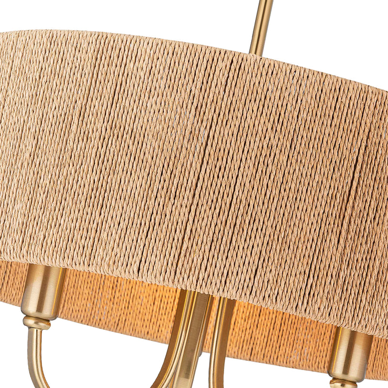 Maxax 3 - Light Single Drum Chandelier with Fabric Accents 