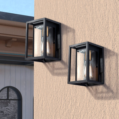 Maxax Black 9.52in H Outdoor Wall Sconce with Dusk to Dawn (Set of 2) #2504/1W-2PK