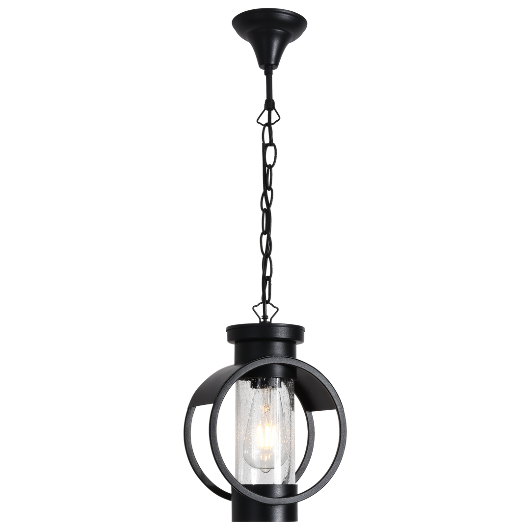 Maxax Black 1 -Bulb 11.8in H Hardwired Outdoor Pendant #2062/1P