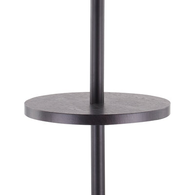 Maxax 65in Arched Black Tray Floor Lamp with Crystal Accent #F69-BK