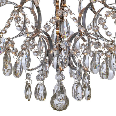 Maxax 4-Light Unique / Statement&Candle Style Chandelier With Crystal Accents #MX19119-4CL-P