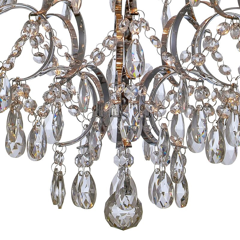 Maxax 4-Light Unique / Statement&Candle Style Chandelier With Crystal Accents 
