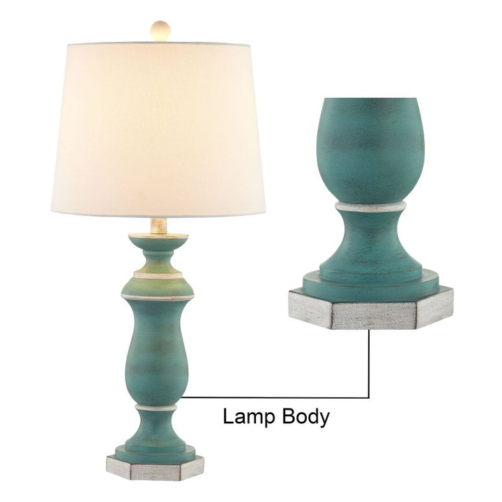 27in green Vintage table lamp set