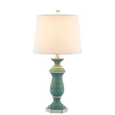 27in green Vintage table lamp set