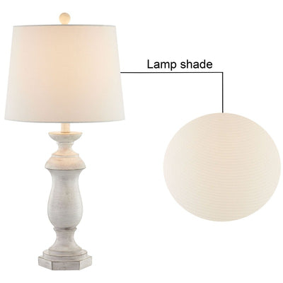 27in White Vintage table lamp set
