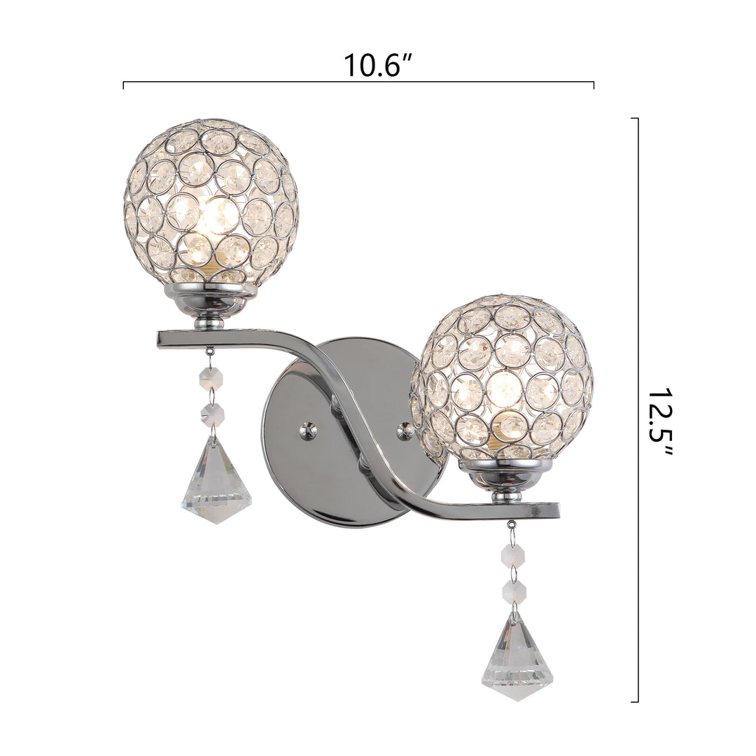 Maxax 2 - Light Dimmable Chrome Armed Sconce (Set of 2) #MX19083-2CH-W