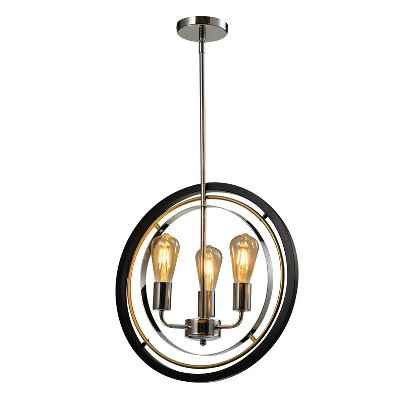 Maxax 3 - Light Lantern&Candle Style Globe&Geometric With Wrought Iron Accents 