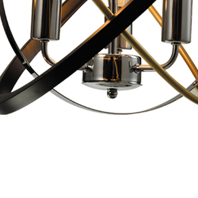 Maxax 3 - Light Lantern&Candle Style Globe&Geometric With Wrought Iron Accents #MX21032-3BG