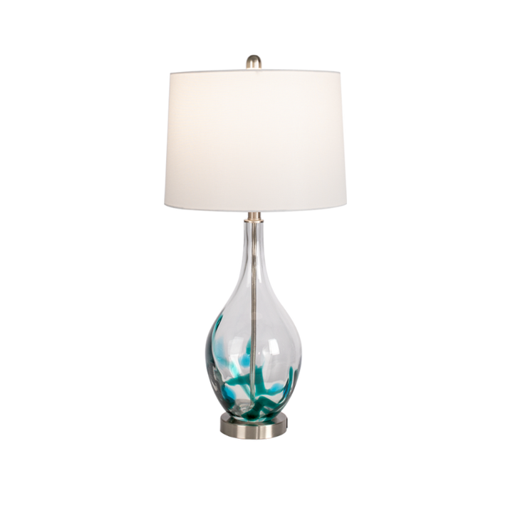 glass table lamp with usb