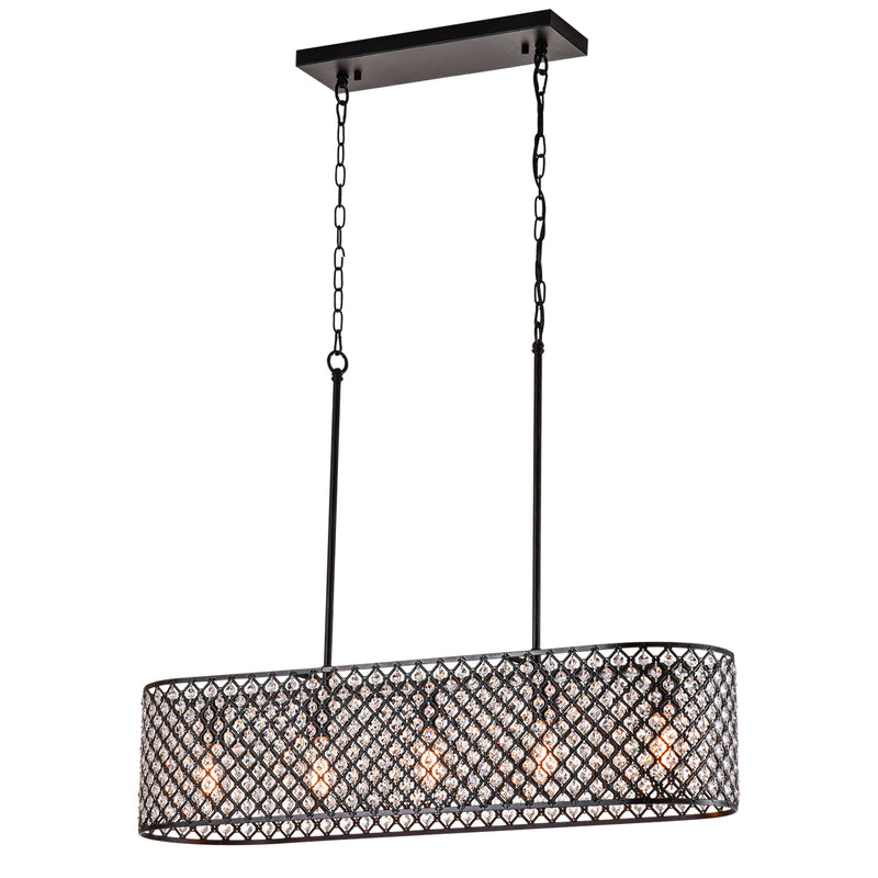 Maxax 5 - Light Unique Rectangle Crystal Chandelier 