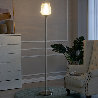 Maxax 70in BlackTorchiere Floor Lamp with Gold Accent #F72
