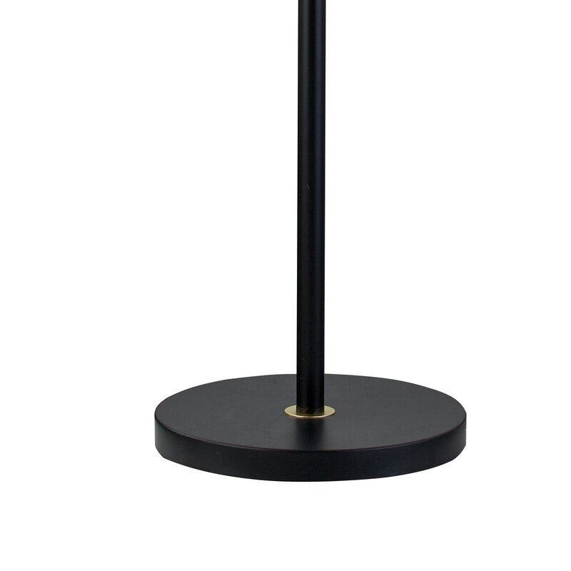 Maxax 70in BlackTorchiere Floor Lamp with Gold Accent 