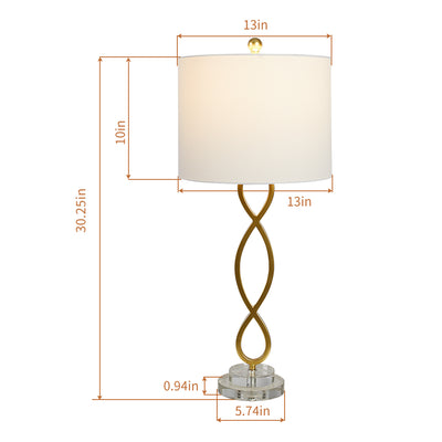 Maxax 30.25in Gold Table Lamp Set (Set of 2) #T10-GD