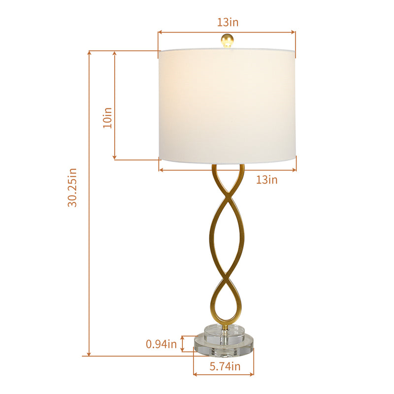 Maxax 30.25in Gold Table Lamp Set (Set of 2) 