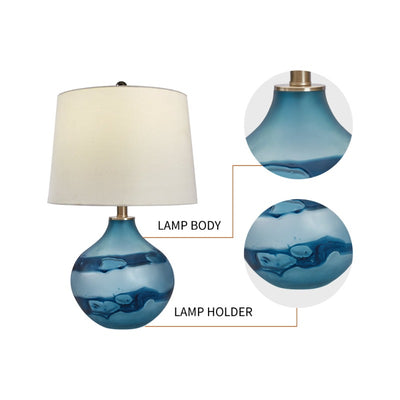 Maxax 22in Table Lamp Blue (Set of 2) #T15