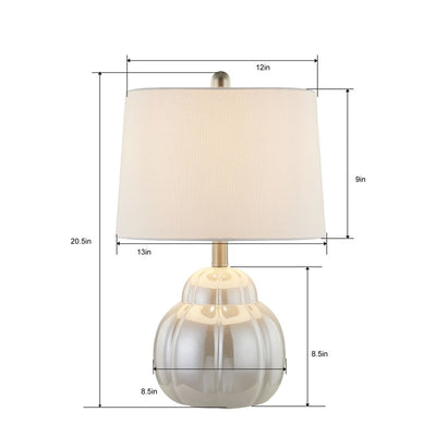 Maxax 20.5in Ivory Bedside Table Lamp (Set of 2)#T49-WH