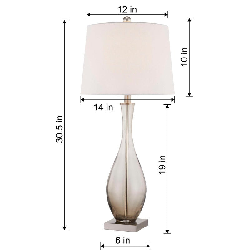 maxax glass table lamp set of 2