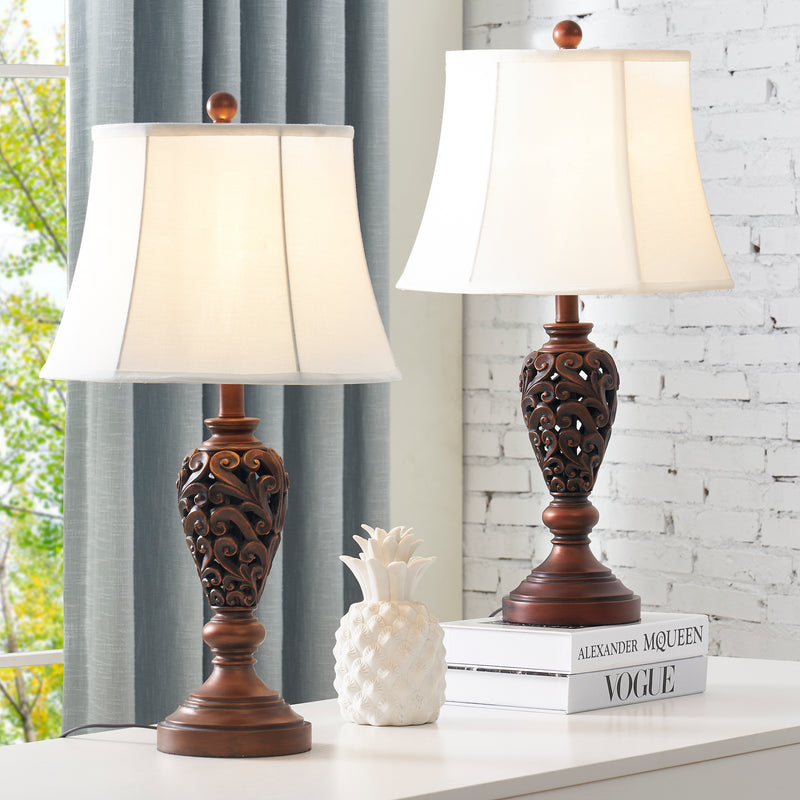 Maxax 24in Brown Table Lamp Set of 2 