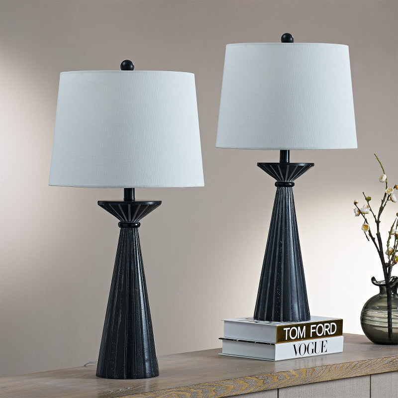 Maxax 29in Black Table Lamp Set of 2