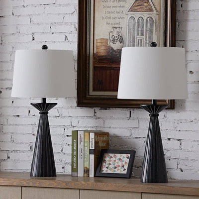 29in black table lamp set of 2
