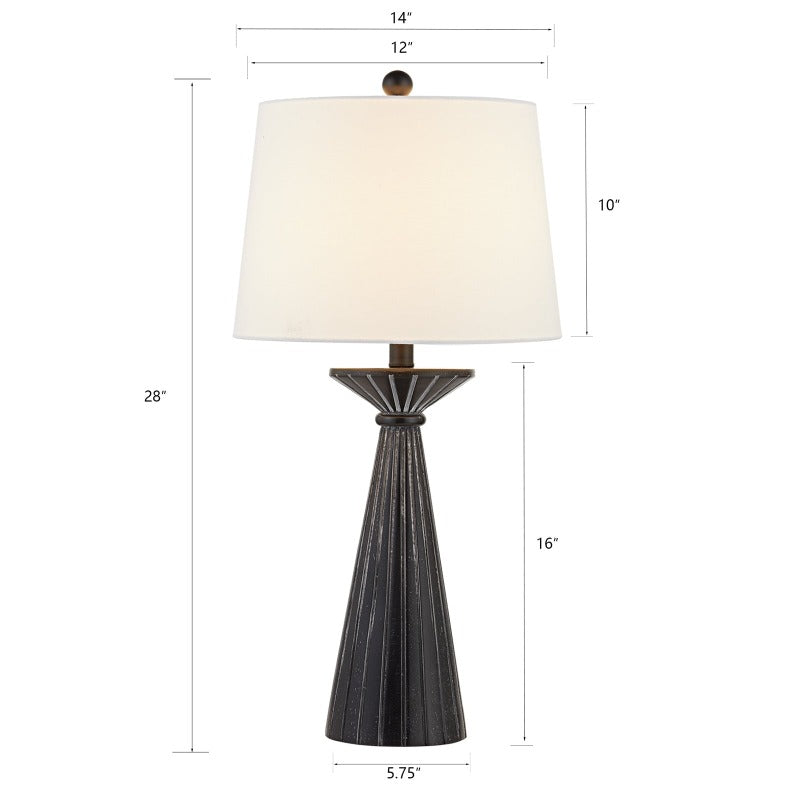 Maxax 29in Black Table Lamp Set of 2
