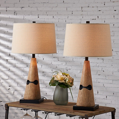 27in table lamp set with usb