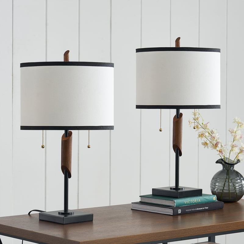 Maxax 24in Black Table Lamp Set of 2 