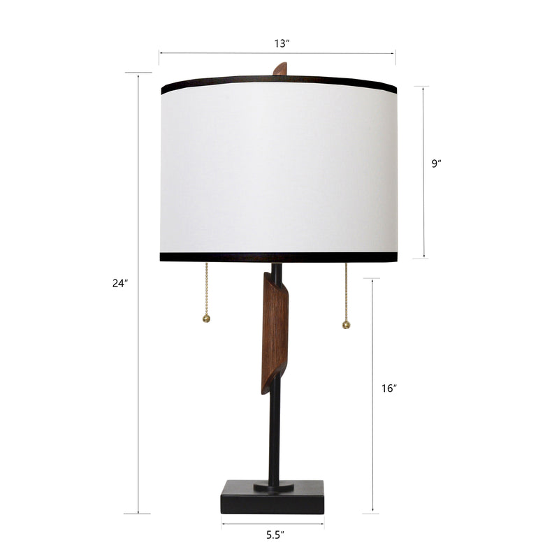 Maxax 24in Black Table Lamp Set of 2 