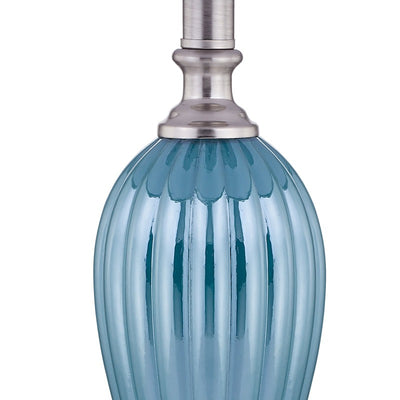 Maxax 25in Glass Blue Table Lamp Set of 2#T94-BU
